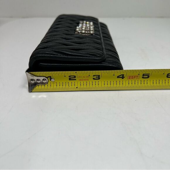 Miu Miu Matelasse Long Walllet With Crystals - Picture 8 of 9